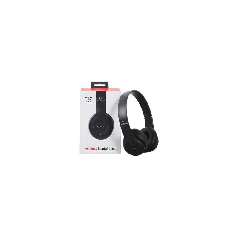 Casque Stéréo Bluetooth P47 - Noir Casque Stéréo Bluetooth P47 - Noir