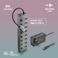 NGS IHUB 8 USB hub 8 USB 3.0 ports | Smarty