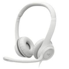 Casque Stéréo Filaire USB Logitech H390 - Blanc - Audio Ref G5928 | Sm
