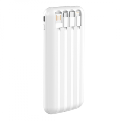 Batterie externe Devia 10 000 mAh câbles | Smarty