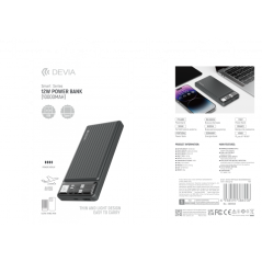 Devia Smart Series 10,000mAh 12W Black Power Bank
