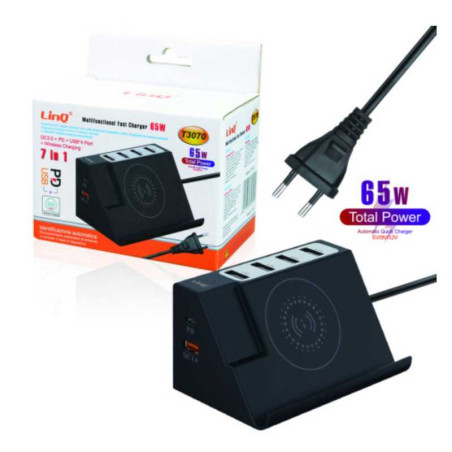 7-in-1 Adapter LinQ T3070 – Lightning QC3.0/PD/USB/Wireless
