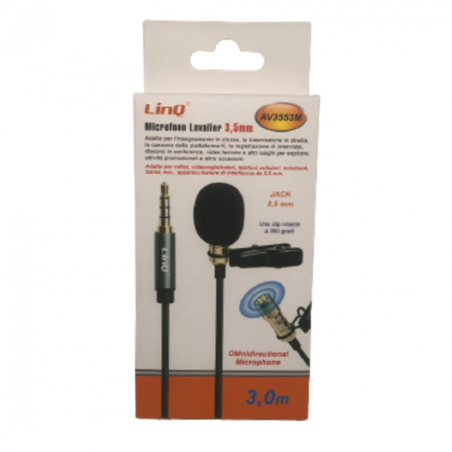 Câble Micro-cravate Jack 3.5mm 3M LinQ AV3553 | Smarty Paris