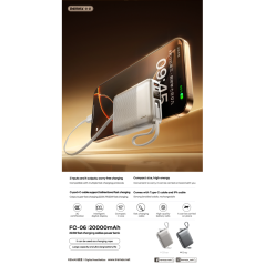 Batterie externe REMAX FC-06 20 000 mAh 22,5 W Gris