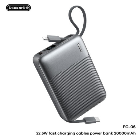 Batterie externe REMAX FC-06 20 000 mAh 22,5 W Gris
