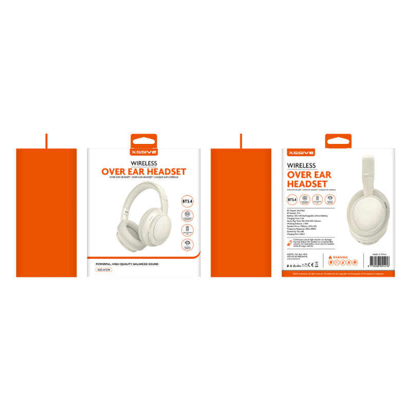 Bluetooth Headphones XSSIVE XSS-H12W – Noise Cancelling White