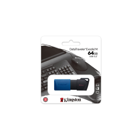Clé USB Kingston DataTraveler Exodia USB-A 3.2 M 64 Go DTXM/64GB - Noi