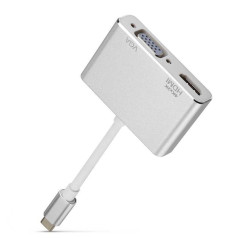 USB-C HDMI VGA Hub Silver | Smarty