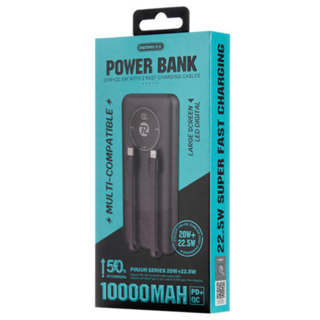 Batterie externe REMAX RPP-37 – 10 000 mAh 20W+22,5W Noir