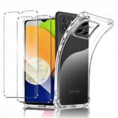 Coque Protection Transparante avec Verre Trempé - Samsung A03 - Audio