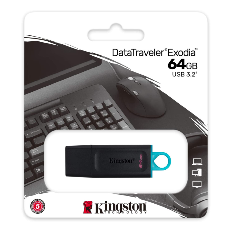 USB Flash Drive Kingston DataTraveler Exodia – USB-A 3.2 64GB DTX/64GB Black/Blue USB Flash Drive Kingston DataTraveler Exodia – USB-A 3.2 64GB DTX/64GB Black/Blue