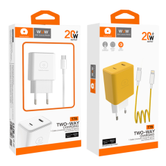 Kit chargeur WUW T78 20W Jaune | Smarty