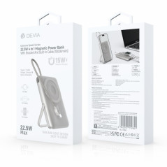 Batterie externe Devia S28 10 000 mAh argent