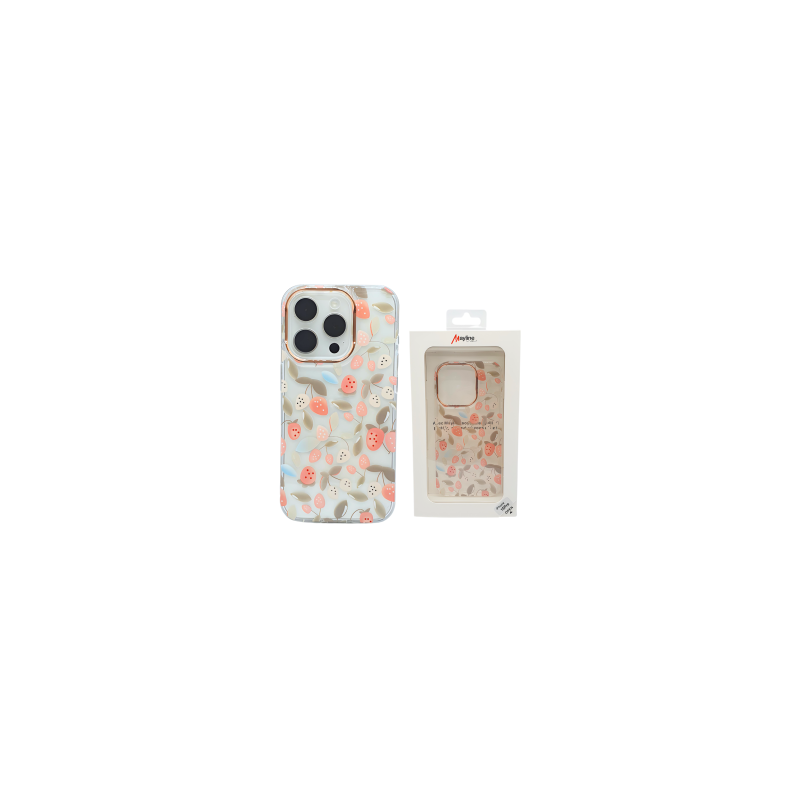 Coque de Protection Transparente avec Motifs Flower-03 pour iPhone - Saumon (Mayline) Coque de Protection Transparente avec Motifs Flower-03 pour iPhone - Saumon (Mayline)