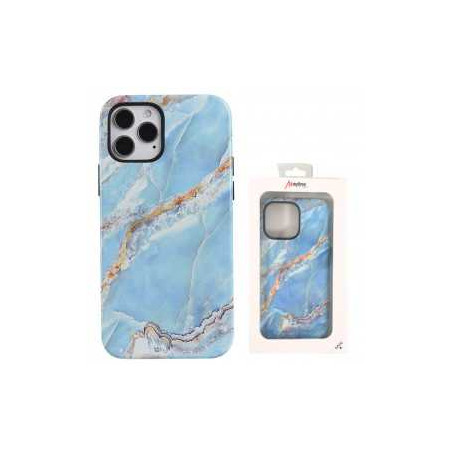 Coque de Protection en Double Marbrée pour iPhone - Bleu Océan (Maylin