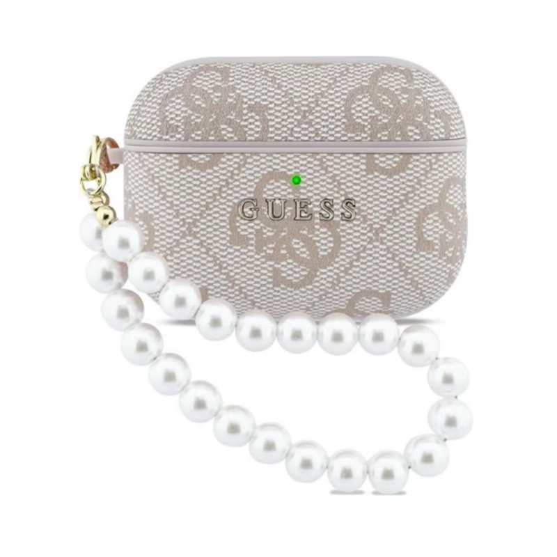 Coque de Protection pour AirPods Pro 3 PU Pearl Strap Classic Logo GUESS GUAP3P4E4PSP - Rose — Accessoire · Smarty Paris 18e