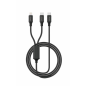2-in-1 Charging Cable EllieTech CW319 – USB-C/USB-C + Lightning 1.2m Black 2-in-1 Charging Cable EllieTech CW319 – USB-C/USB-C + Lightning 1.2m Black