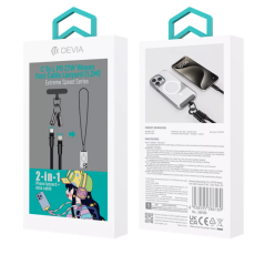 Devia lanyard cable 27W USB-C/Lightning Black