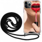 Coque en Silicone Protection en Miroir avec collier - iPhone Coque en Silicone Protection en Miroir avec collier - iPhone
