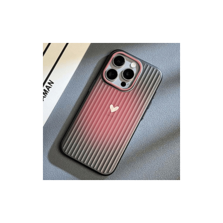 Coque stylée en TPU translucide effet cœur flouté dégradé – Noir | Smarty Paris