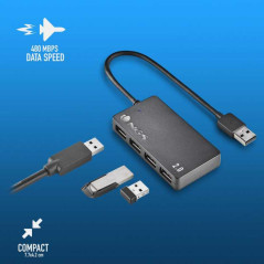 NGS iHub4 Tiny 4-Port USB Hub Black | Smarty