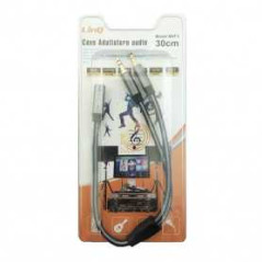 Câble Audio Jack 3.5mm Femelle / 2 Jack 3.5mm Mâle 30cm LinQ M2F3 Ref