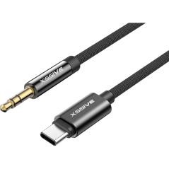 Câble USB-C Jack 3,5 mm XSSIVE 1,2 m Noir