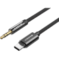 Câble audio tressé XSSIVE XSS-C3.5BR – USB-C/Jack 3,5 mm 1,2 m Noir