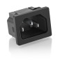 Prise IEC C14 DB-14 - 10A 250V AC - Connecteur d’alimentation à clipser 3 broches pour PC et appareils électriques