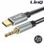 Câble Audio USB-C Mâle / Jack 3.5mm Mâle Nylon Tressé 1.5m LinQ TPC3515