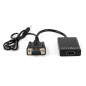 Adaptateur HDMI vers VGA – 25 cm Noir, audio + alimentation USB Adaptateur HDMI vers VGA – 25 cm Noir, audio + alimentation USB