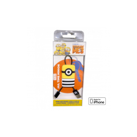 Câble USB / Lightning en Porte Clés TRIBE Minions Tom - 22cm (MFi) - A