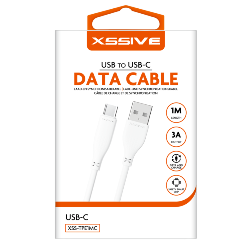 Câble de Charge USB Vers USB-C 1m XSSIVE XSS-TPE1MC Câble de Charge USB Vers USB-C 1m XSSIVE XSS-TPE1MC