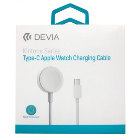 Chargeur MagSafe Apple Watch Devia Kintone Series – Type-C Blanc