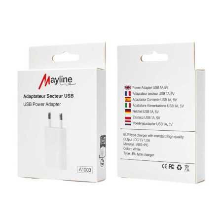 Adaptateur Secteur USB 5W (Mayline) | Smarty Paris 18e