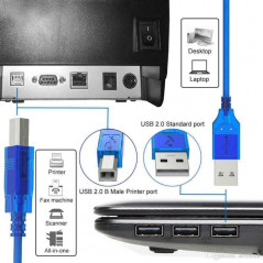 USB 2.0 Printer Cable A/B 3m | Smarty