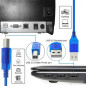 USB 2.0 Printer Cable A Male to B Male – 3m Blue USB 2.0 Printer Cable A Male to B Male – 3m Blue
