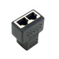 CAT6 RJ45 Network Extension with Dual Adapter – Black CAT6 RJ45 Network Extension with Dual Adapter – Black