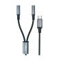 USB-C to Dual 3.5mm Jack Adapter Cable FASR FS-AB14 USB-C to Dual 3.5mm Jack Adapter Cable FASR FS-AB14