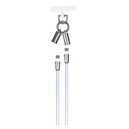 Lanyard cable 2-in-1 Devia Extreme Speed – USB-C/Lightning 27W 1.2m Purple