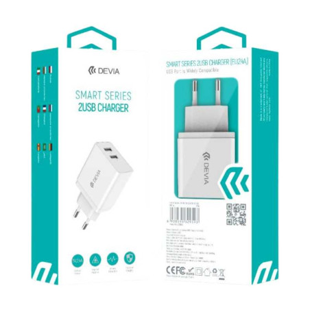 Kit Chargeur USB*2 12W - Devia Smart Series | Smarty Paris 1