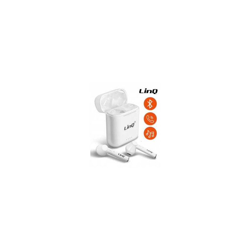 Ecouteurs Bluetooth avec Boîtier de Charge LinQ R8366 Blanc