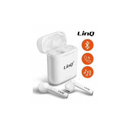 Ecouteurs Bluetooth avec Boîtier de Charge LinQ R8366 Blanc - Audio Re