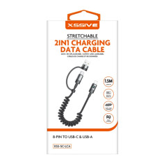 2-in-1 Lightning USB-C Cable XSSIVE 1.5m