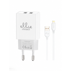 Ellietech CD317 Dual USB Charger Kit Lightning
