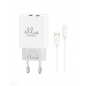 Dual USB Charger Kit Ellietech CD317 – 1m Lightning Cable White 5V/2.4A Dual USB Charger Kit Ellietech CD317 – 1m Lightning Cable White 5V/2.4A