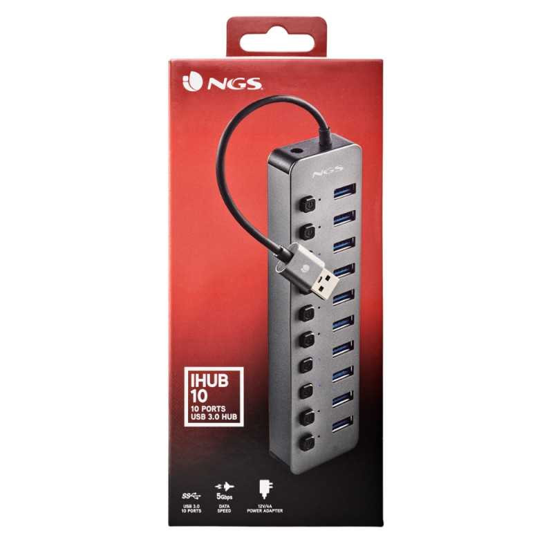 USB Hub NGS IHUB 10 – 10 USB 3.0 Ports USB Hub NGS IHUB 10 – 10 USB 3.0 Ports