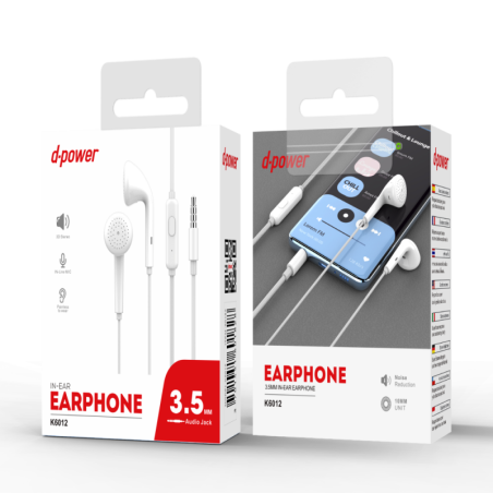 Ecouteurs Kit Main Libre Jack 3.5mm - D-power | Smarty Paris