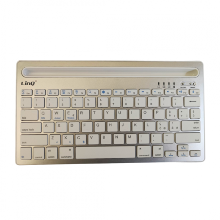 Clavier Bluetooth LinQ BK933 Anglais QWERTY - Argent — LinQ 