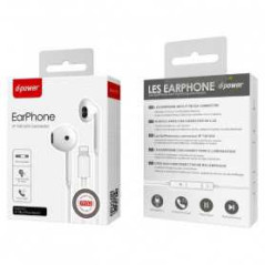Ecouteurs Kit Main Libre Lightning - D-power K6009/C6009 - Blanc - Aud